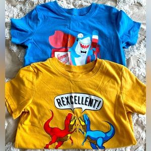 Cat & Jack T. Rex Short-Sleeve and Ice cream shark - 2 pack size 5T